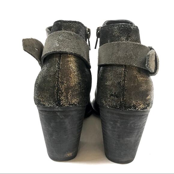 Dolce Vita 'Jossie' Ankle Bootie in Black/Gold Vegan Leather Women's Size 8 $120 - Picture 9 of 11